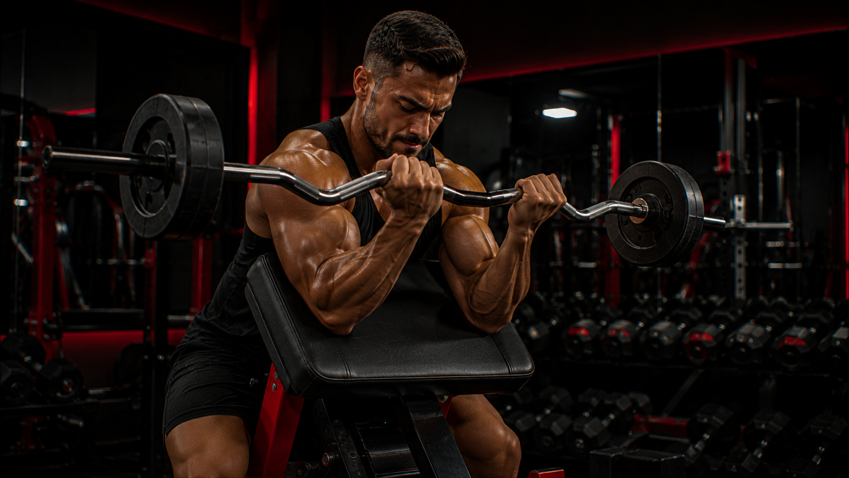 Le curl pupitre (Larry Scott) : l'exercice anti-triche pour des biceps massifs